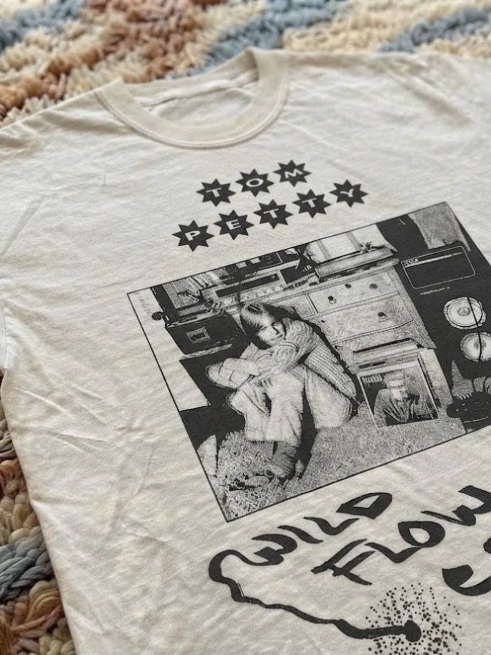 White Tom Petty Wildflowers Graphic Short Sleeve Tee - Picture 2 of 3